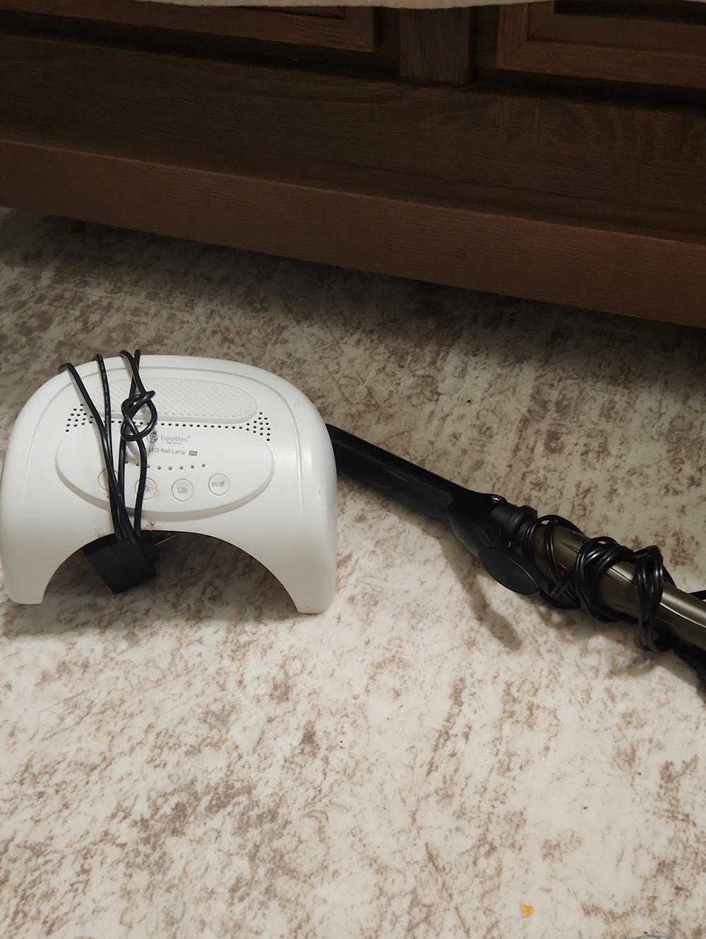 Revlon White UV Nail Lamp with Black Curling Iron